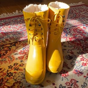 Yellow Lace-up Muck Boot